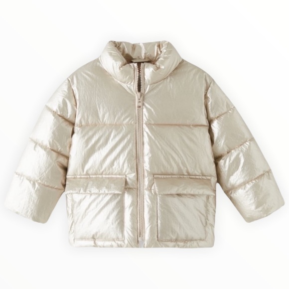 Zara Other - Zara Kids Metallized Padded Jacket